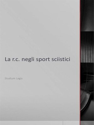 cover image of La r.c. negli sport sciistici